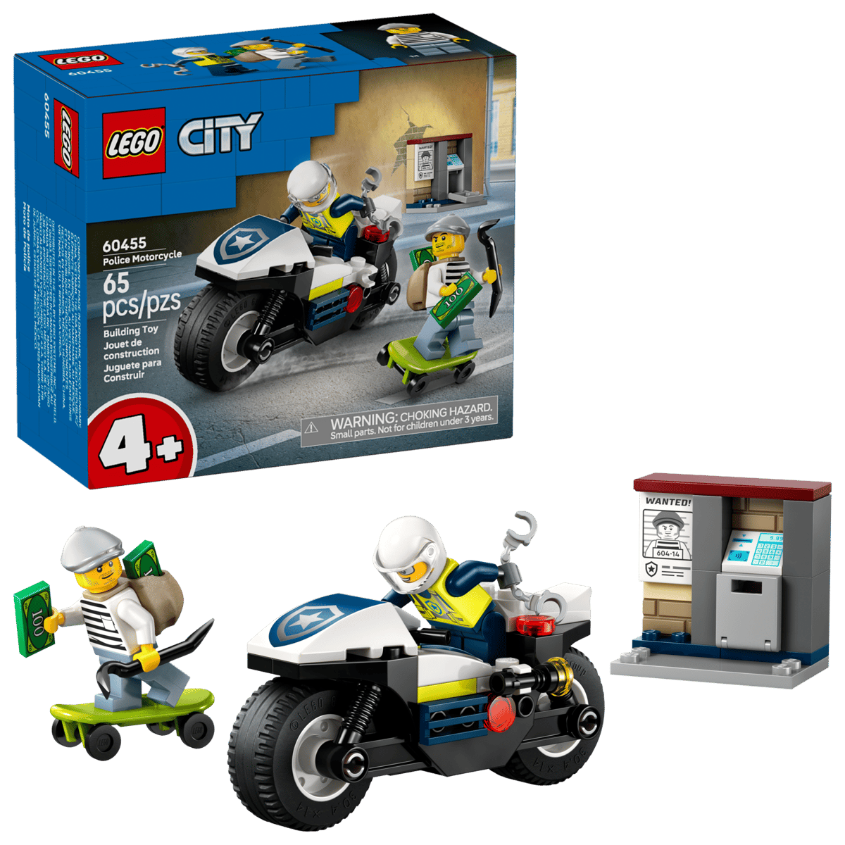 Lego City Police Motorcycle Chase 60455