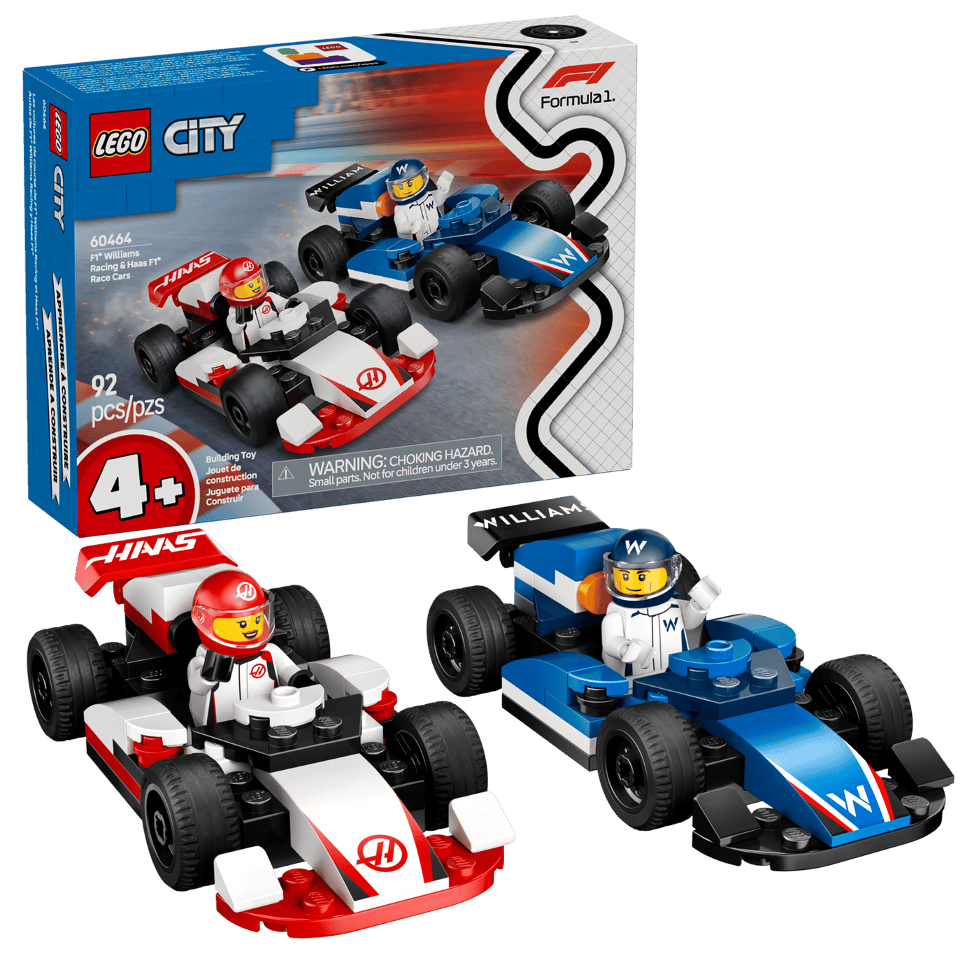 Lego City Formula 1 Williams Racing & Haas F1 Race Cars 60464