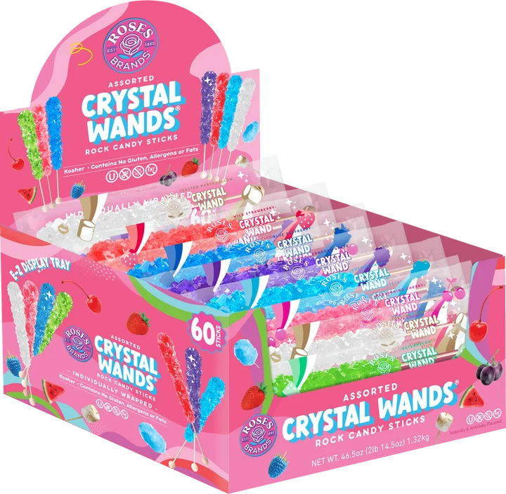 Roses Rock Candy Stick 5.75" Assorted