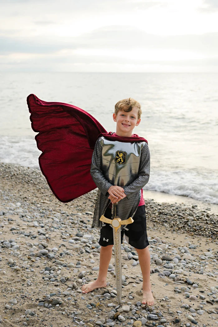 Great Pretenders silver Knight With Cape, Size 5-6 Years