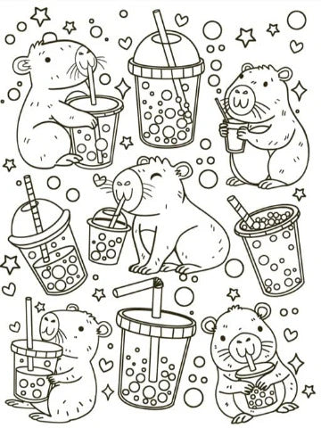 Cutie Colouring: Capybara Cuties