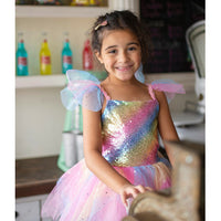 Rainbow Fairy Dress & Wings 5-6 Years