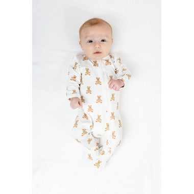 Lulujo Vintage Bear Footed Sleeper 3-6M