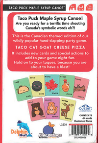 Blue Orange Taco, Puck, Maple Syrup, Canoe