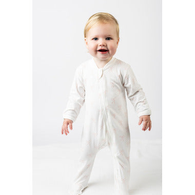 Lulujo Bows  Footed Sleeper 6-12M