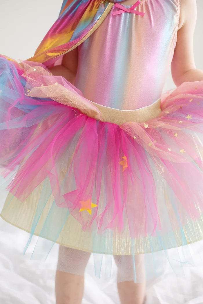 Super-Duper Tutu Cape & Mask Pink/Gold 4-6 Years