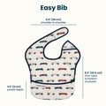 Tiny Twinkle Vintage Cars Mess-Proof Easy Bib - 3pk