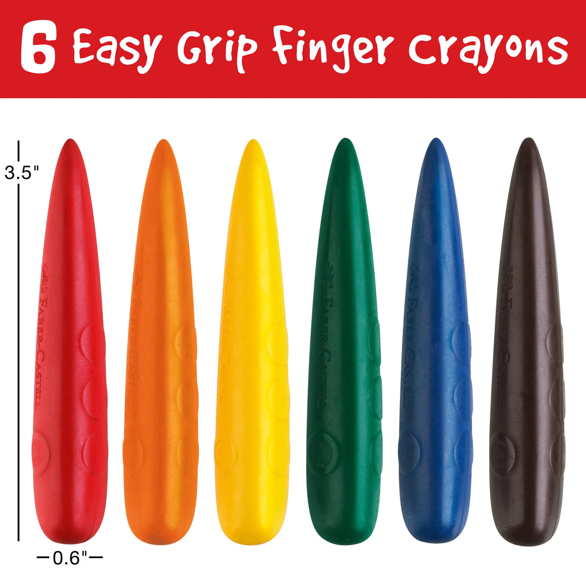 Faber-Castell Little Creatives Easy Grip 6CT Finer Crayons