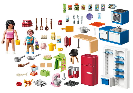 Family Kitchen - Playmobil Dollhouse 70206