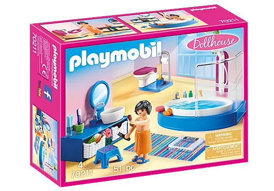 Bathroom with Tub - Playmobil Dollhouse 70211