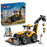 Yellow Backhoe Loader - Lego City 60480