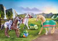 Horses With Saddles - Playmobil Horses Of Waterfall 71356