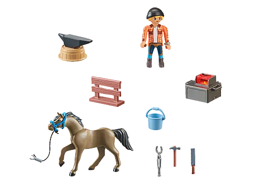 Farrier Ben & Achilles - Playmobil Horses Of Waterfall  71357