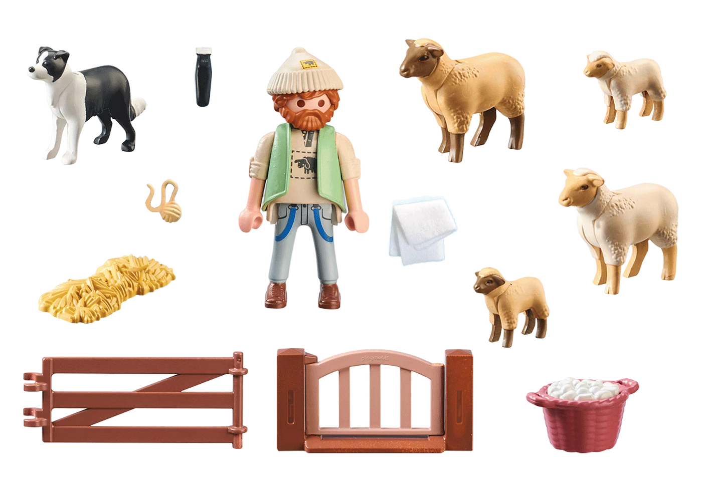 Playmobil Country Young Shepherd With Flock Of Sheep 71444