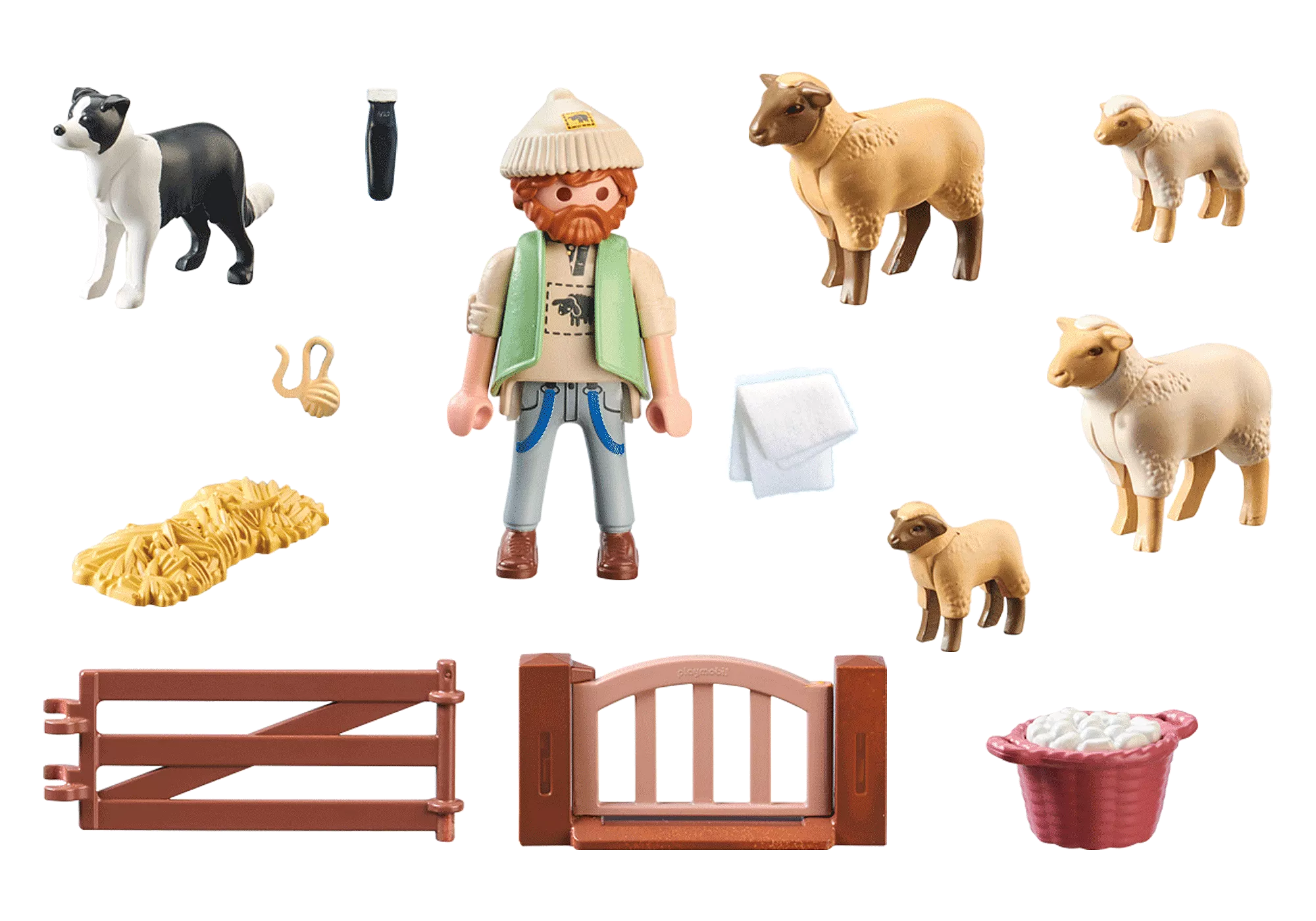 Playmobil Country Young Shepherd With Flock Of Sheep 71444