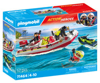Fire Boat with Aqua Scooter - Playmobil Action Heroes 71464