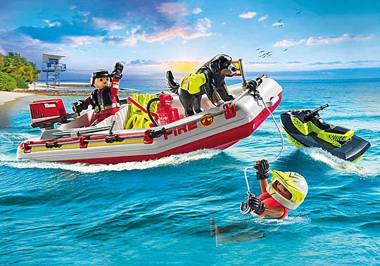 Fire Boat with Aqua Scooter - Playmobil Action Heroes 71464