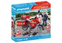 Playmobil Action Heroes Motorcycle & Oil Spill Incident