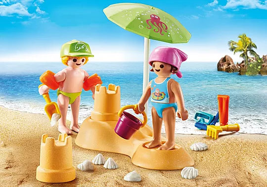 Kids With Sand Castle  - Playmobil Special Plus 71581