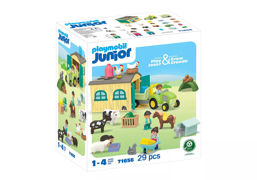 Playmobil Junior Farm Adventure With Tractor 71656