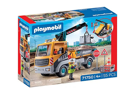 Construction Truck With Crane -  Playmobil Action Heroes 71750