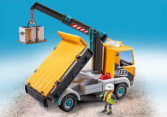 Construction Truck With Crane -  Playmobil Action Heroes 71750