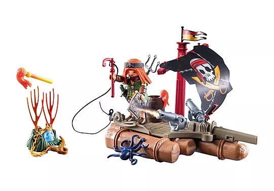 Playmobil Pirates Pirate Raft With Treasure 71794