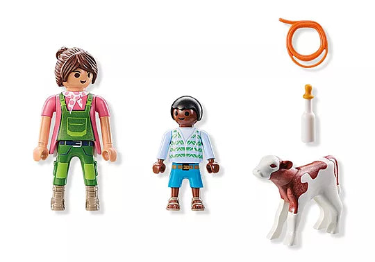 Playmobil Duo Pack Farmer with Calf