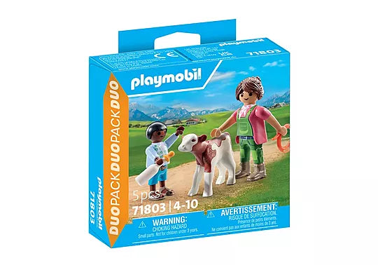 Playmobil Duo Pack Farmer with Calf