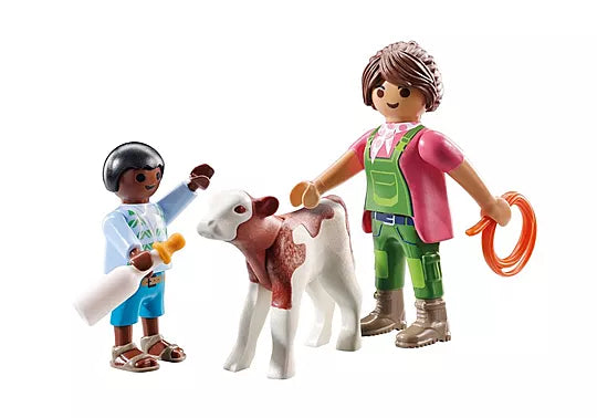 Playmobil Duo Pack Farmer with Calf
