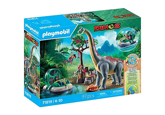 Brachiosaurus Encounter with Hovercraft - Playmobil Dinos 71819