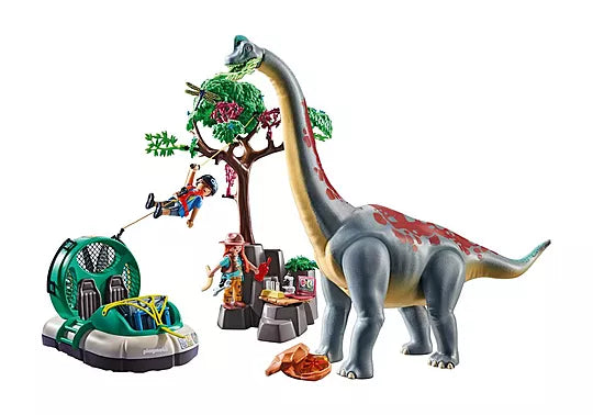 Brachiosaurus Encounter with Hovercraft - Playmobil Dinos 71819