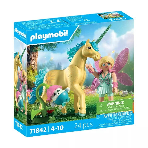 Unicorn Sunshine Blossom with Fairy - Playmobil Princess Magic 71842