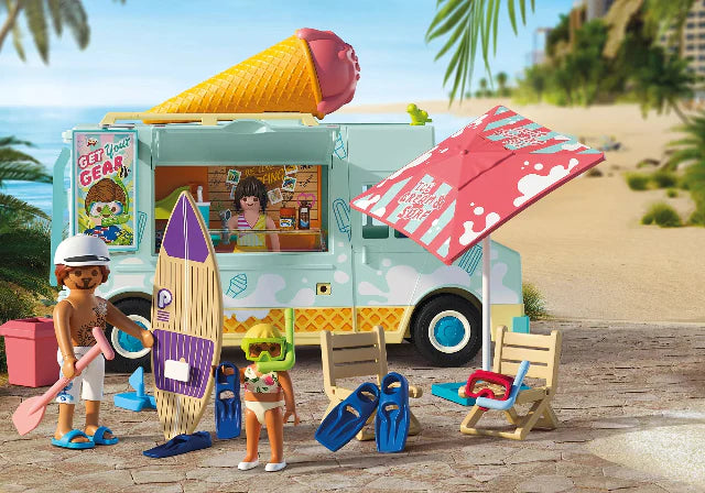 Playmobil My Life Ice Cream Truck With Surf Shop