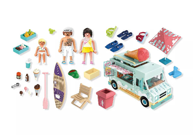 Playmobil My Life Ice Cream Truck With Surf Shop