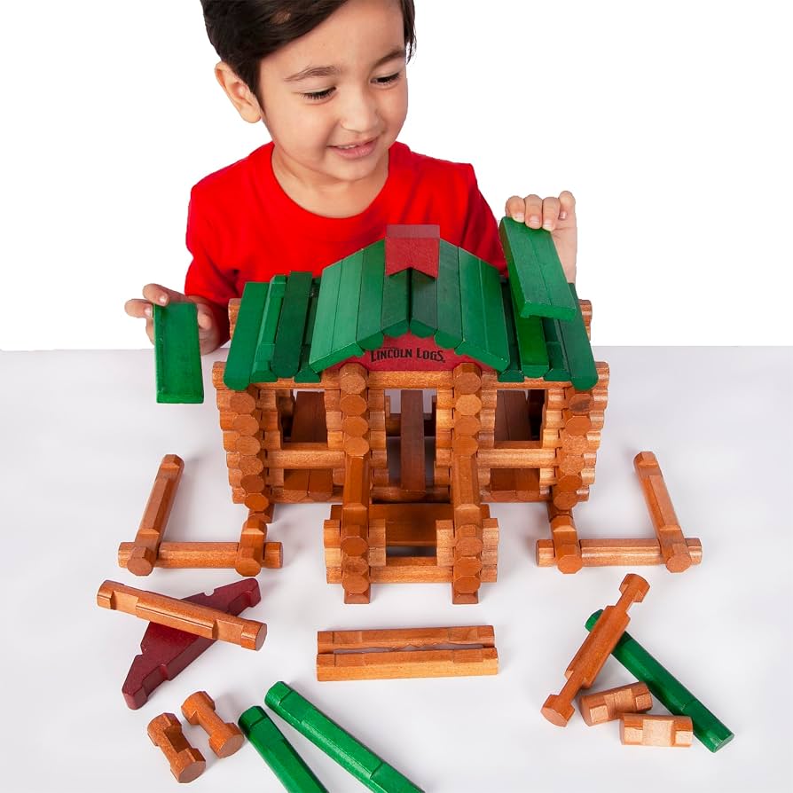 K'NEX Lincoln Logs 100th Anniversary Tin 111 Pieces