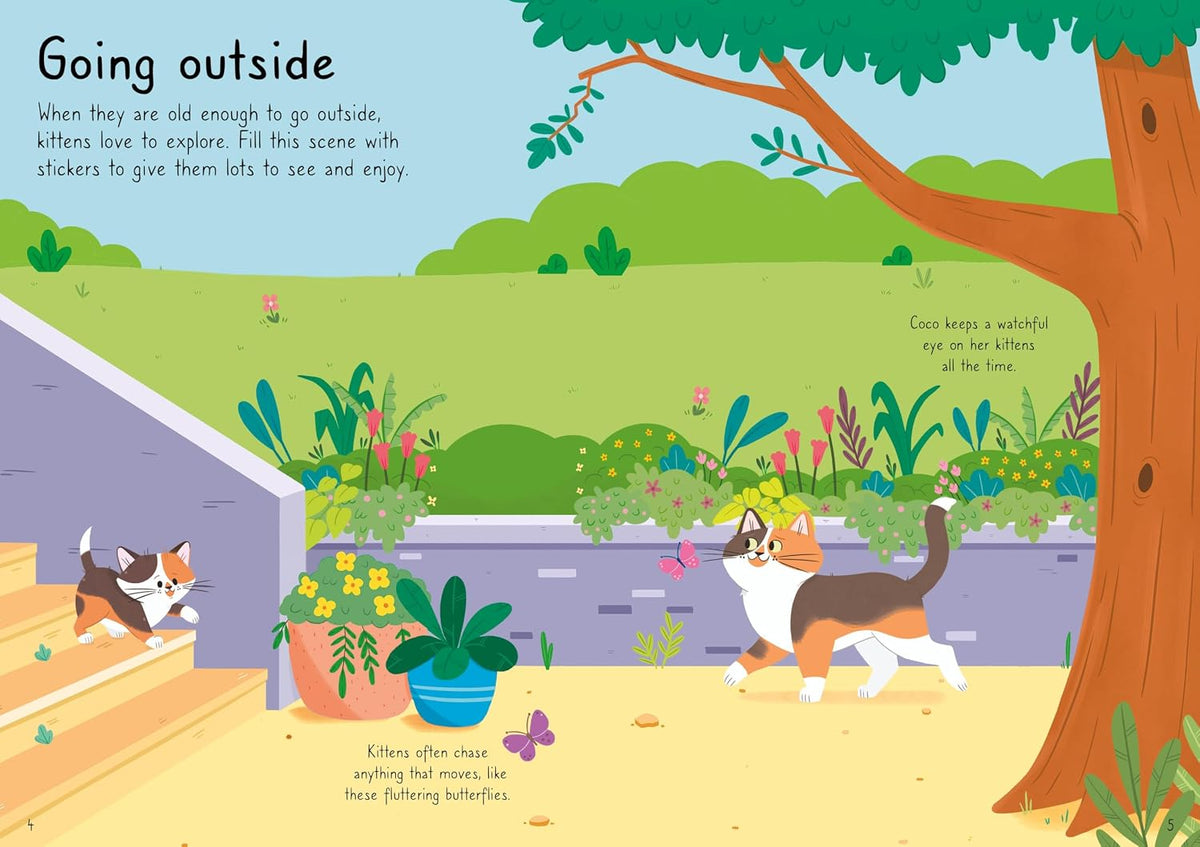 Usborne Little First Stickers Cats and Kittens
