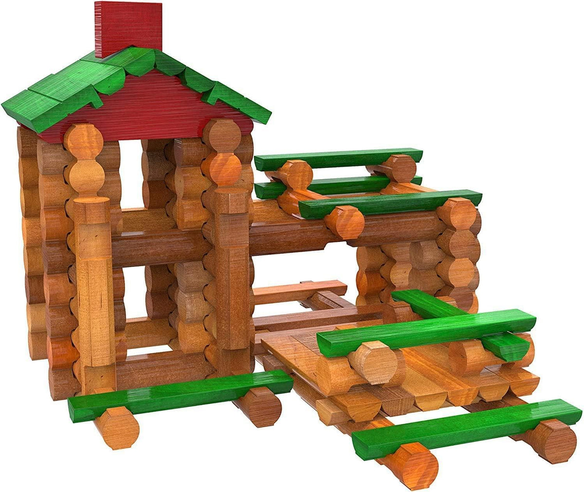 Lincoln Logs 117 Piece Tin