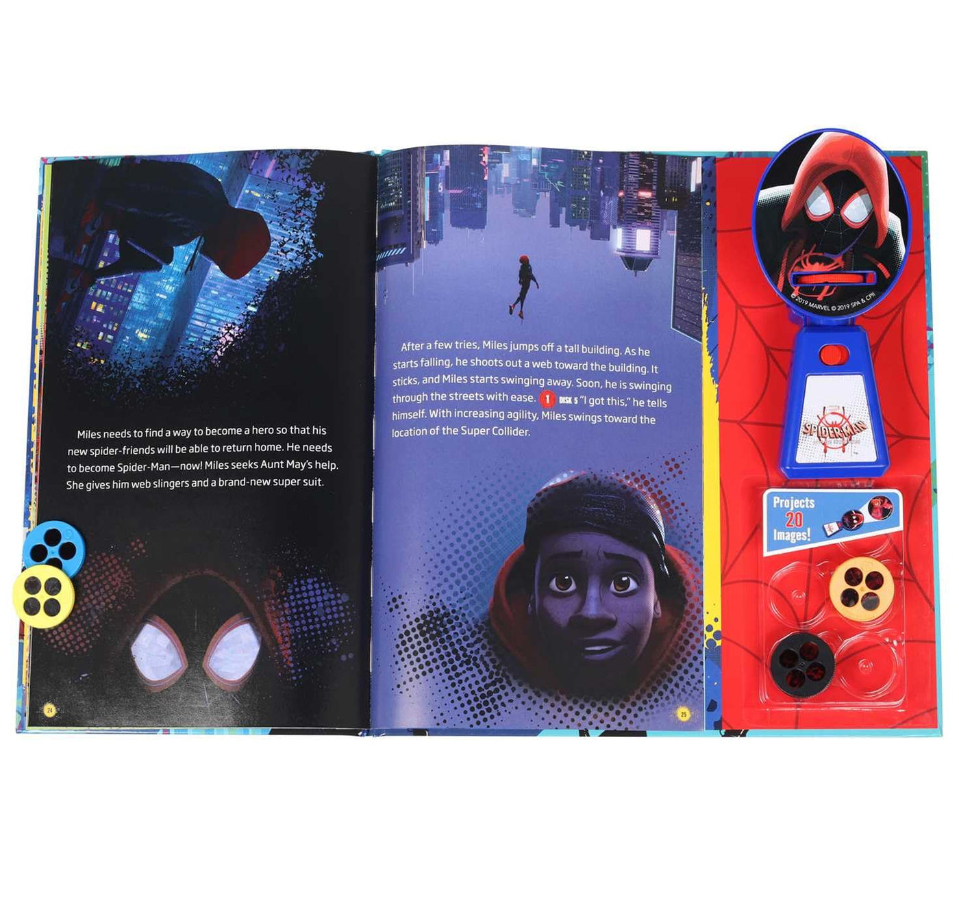 Spiderman & the Spiderverse Movie Theatre - Story Book & Movie Projector