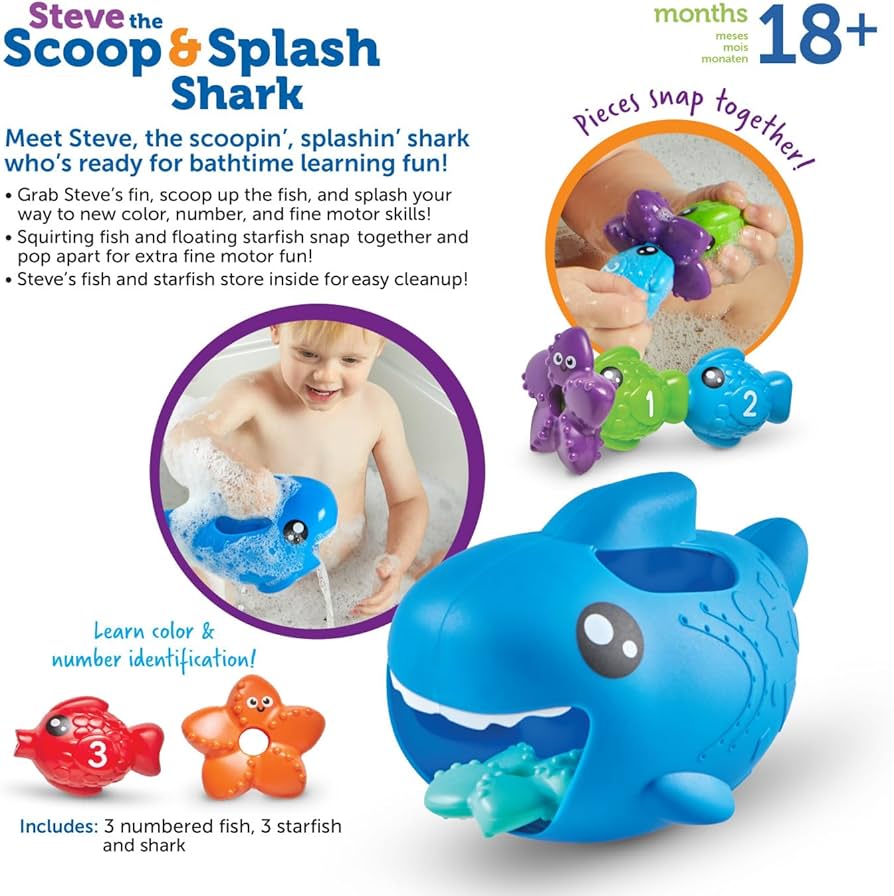 Learning Resourses Steve The Scoop & Splash Shark