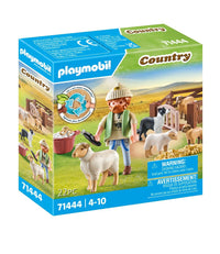 Playmobil Country Young Shepherd With Flock Of Sheep 71444