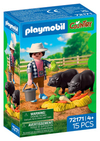 Playmobil Country Famer With Potbellied Pig