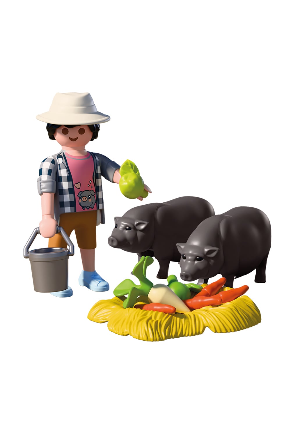 Playmobil Country Famer With Potbellied Pig