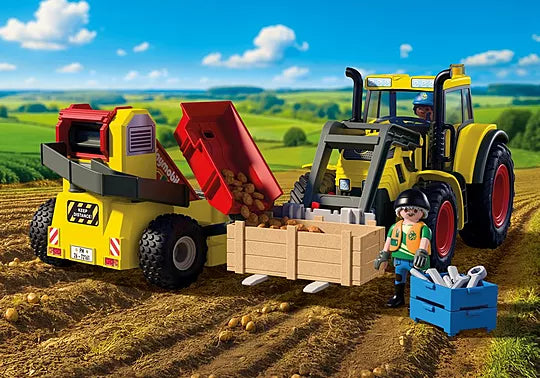 Large Tractor with Potato Harvester - Playmobil Country 72161