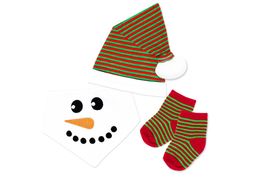 Baby Mode Green Snowman 3 Piece 0-6 Months