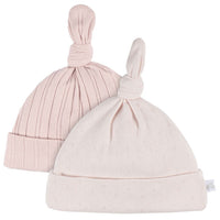 Just Born Pink 4 Piece Hat & Mitten Set 0-6 Months