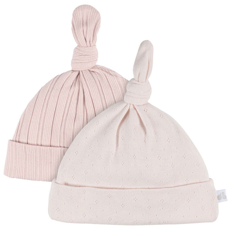 Just Born Pink 4 Piece Hat & Mitten Set 0-6 Months