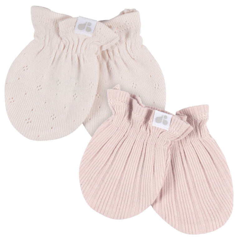 Just Born Pink 4 Piece Hat & Mitten Set 0-6 Months