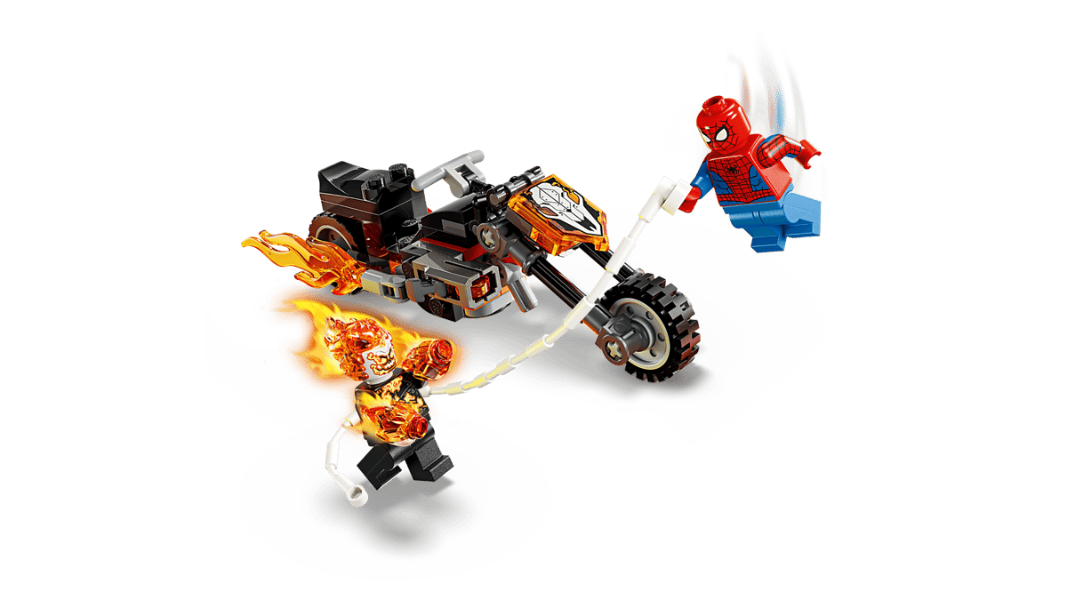 Lego Marvel Spider Man vs Ghost Rider Motorcycle 76335
