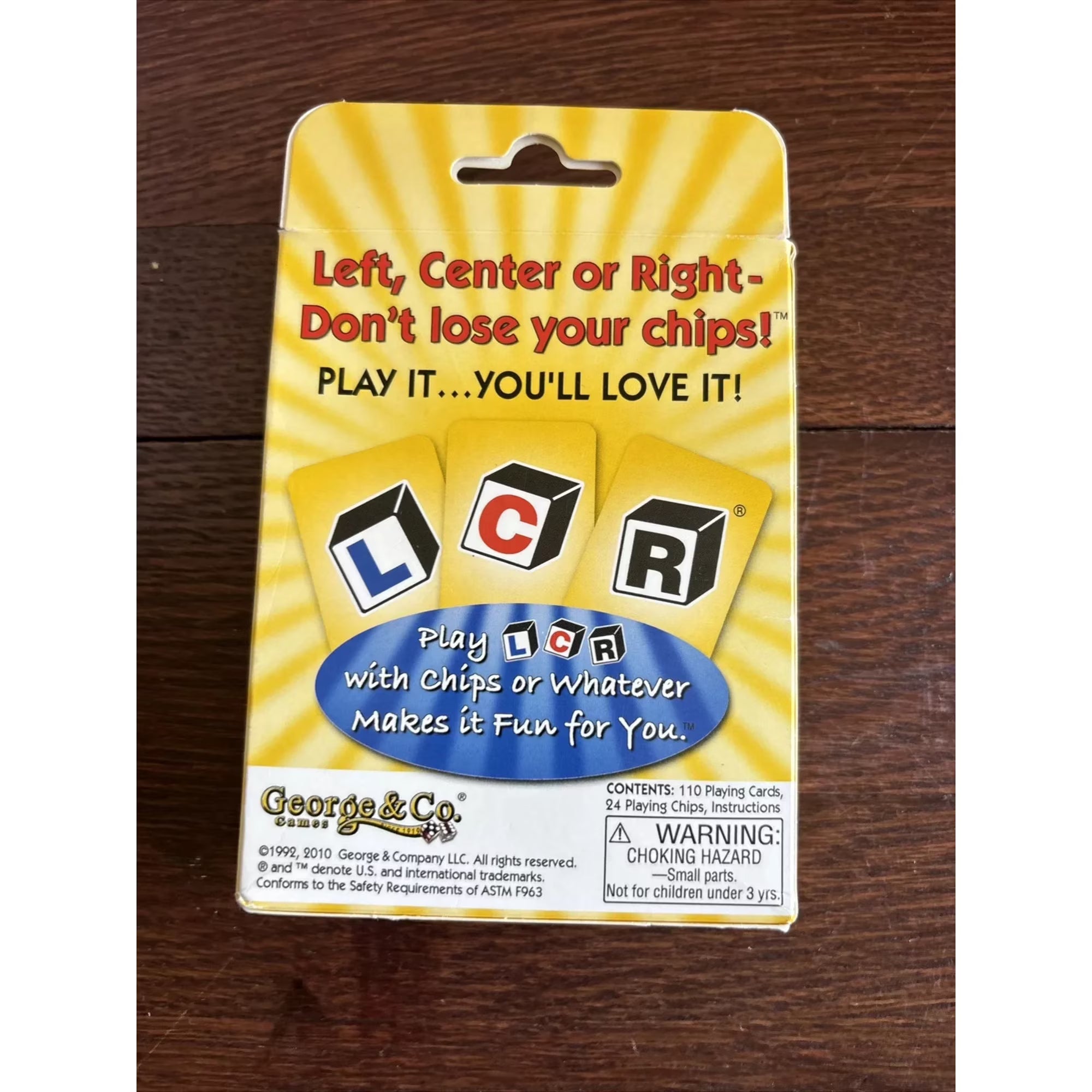 George & Co Left Center Right Card Game